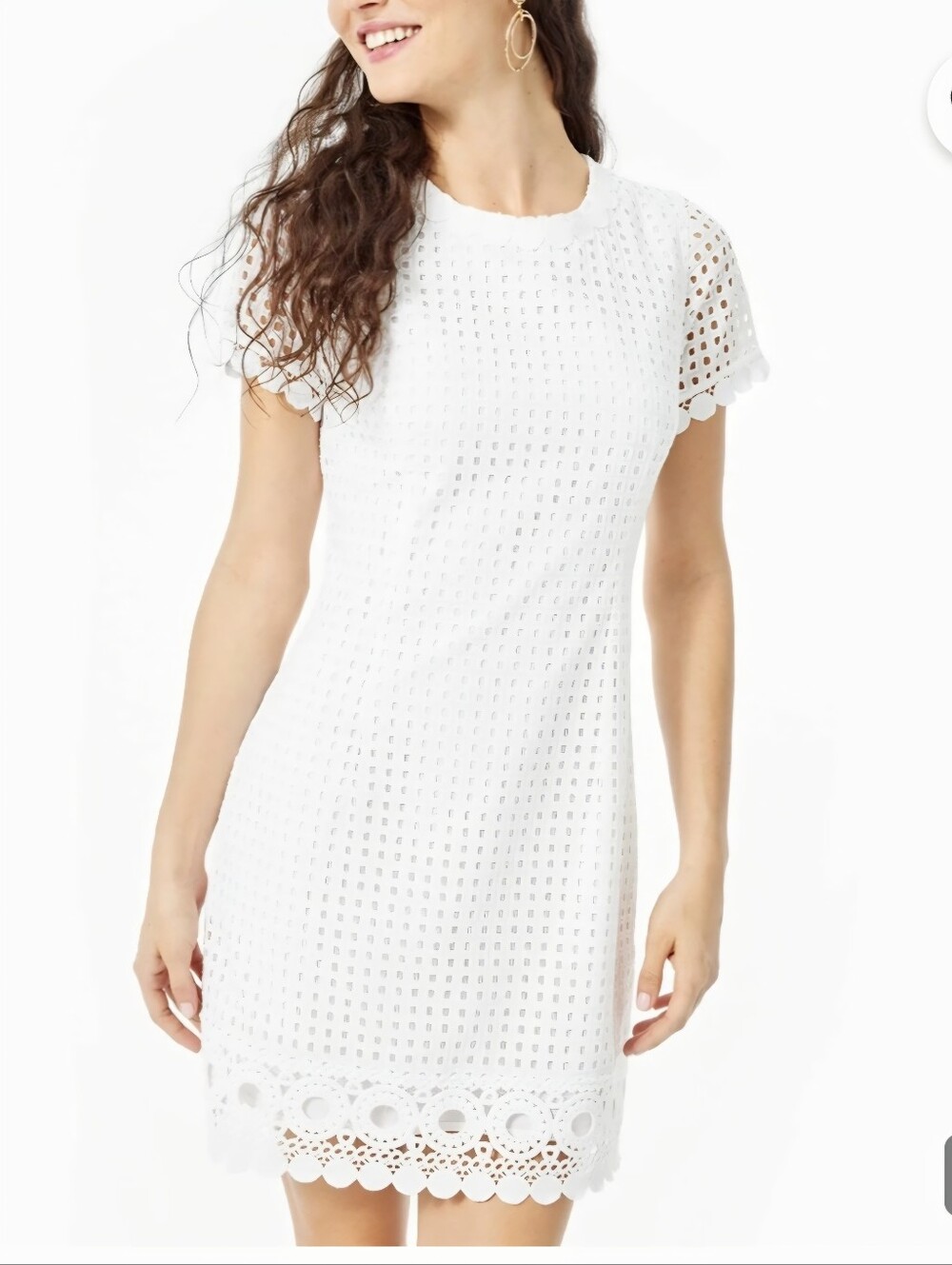 New With Tags Lilly Pulitzer Jennifer Shift White Eyelet Dress Size 6 - Picture 2 of 9